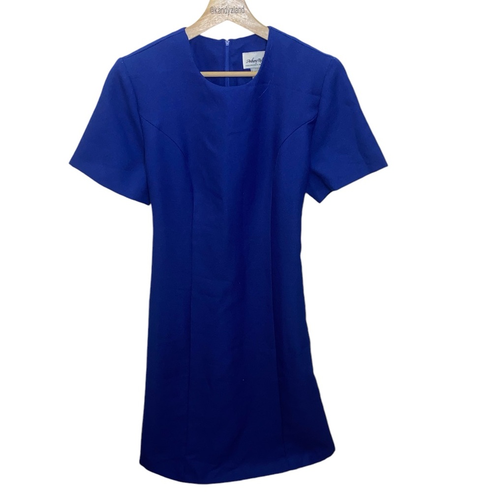 ANTHONY RICHARDS Vintage Blue Tie Back Dress